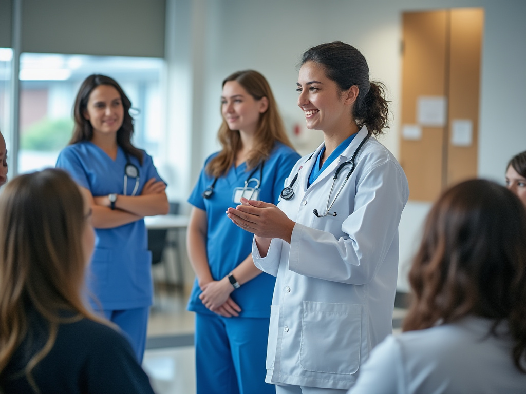 Medical Professional Attending a Leadership Workshop